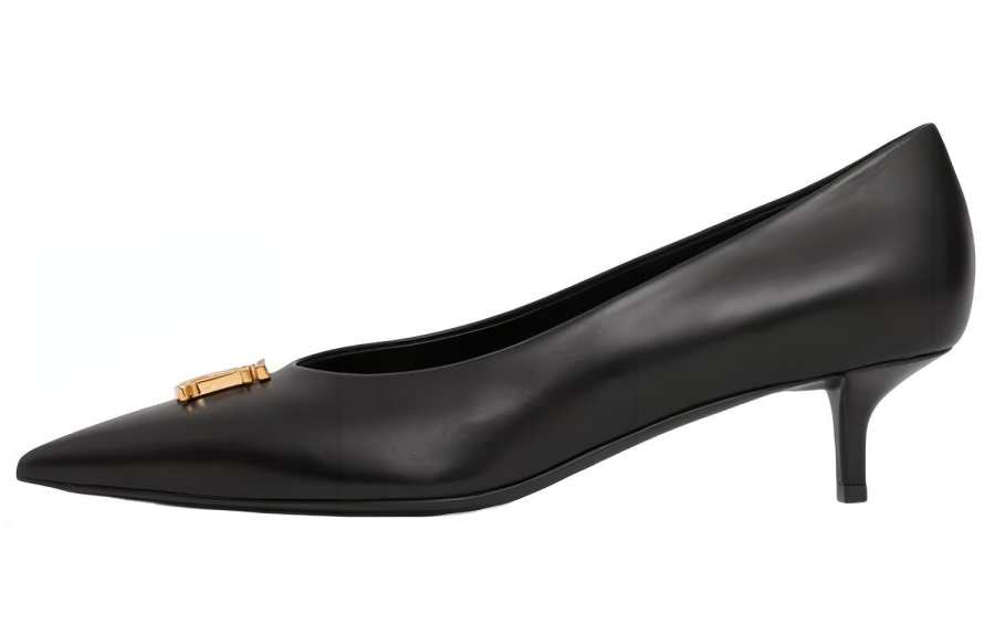 Burberry Slim Heel Mary Jane Shoes Women's Black