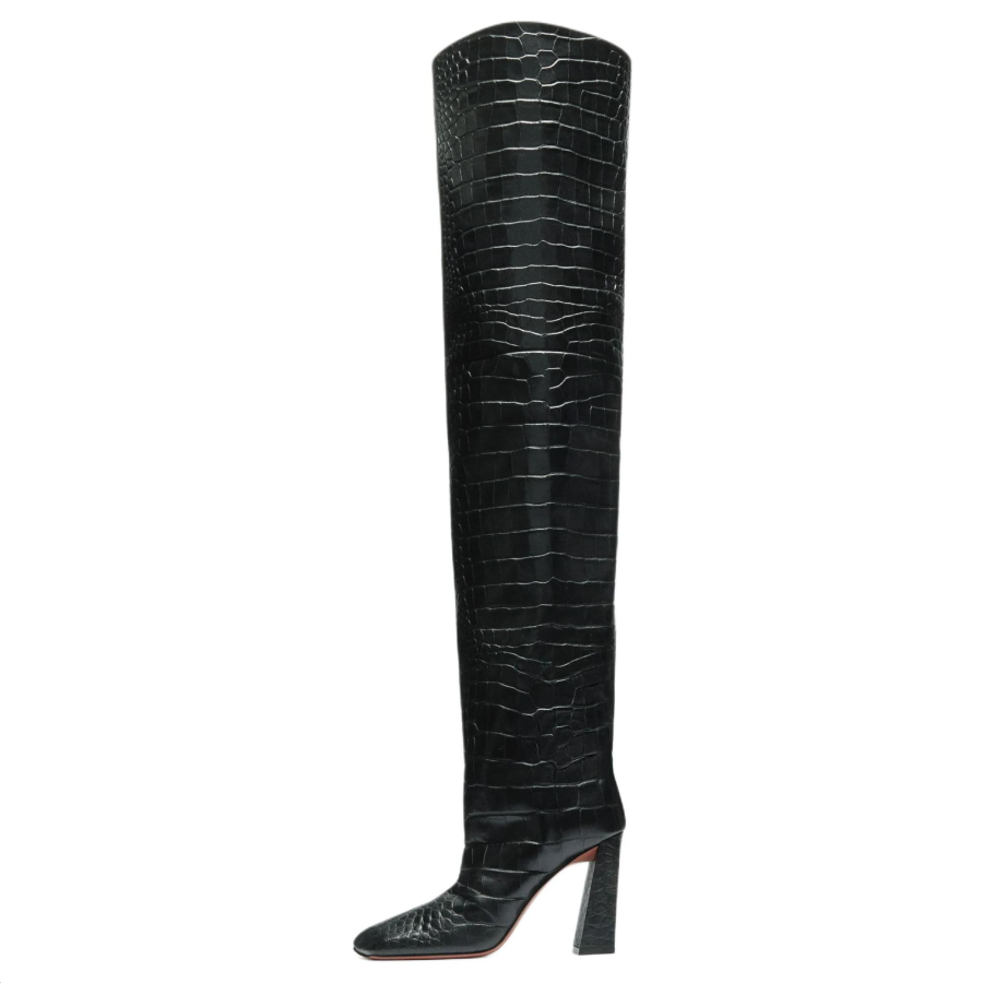 AMINA MUADDI Over the knee Boots 9.5cm Women's Black