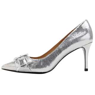 STELLA LUNA Sheepskin Slim Heel High Heels 8cm Women's Silver