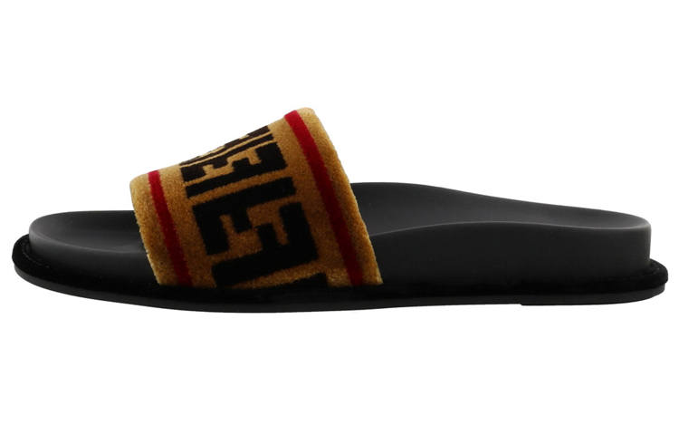 FENDI Weave Slide Light Brown Women's