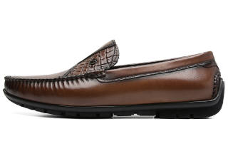 S.T.Dupont S. T.DUPONT Cow Leather Loafers Men's Coffee