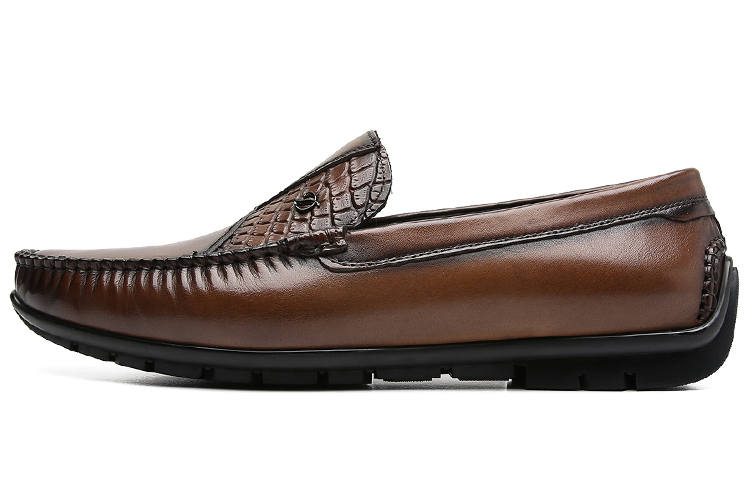 S.T.Dupont S. T.DUPONT Cow Leather Loafers Men's Coffee