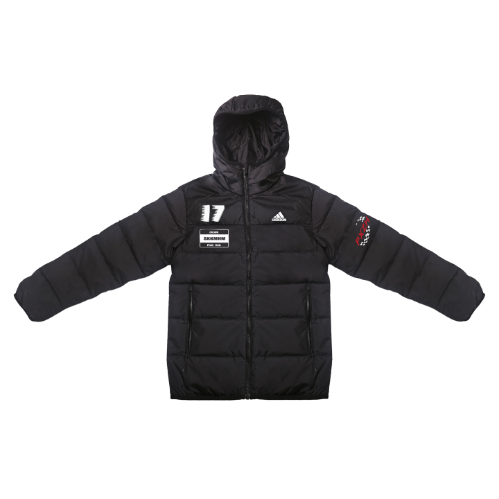 Adidas Adidas Down Jackets Unisex Black Hooded Moderate Puffer Jacket