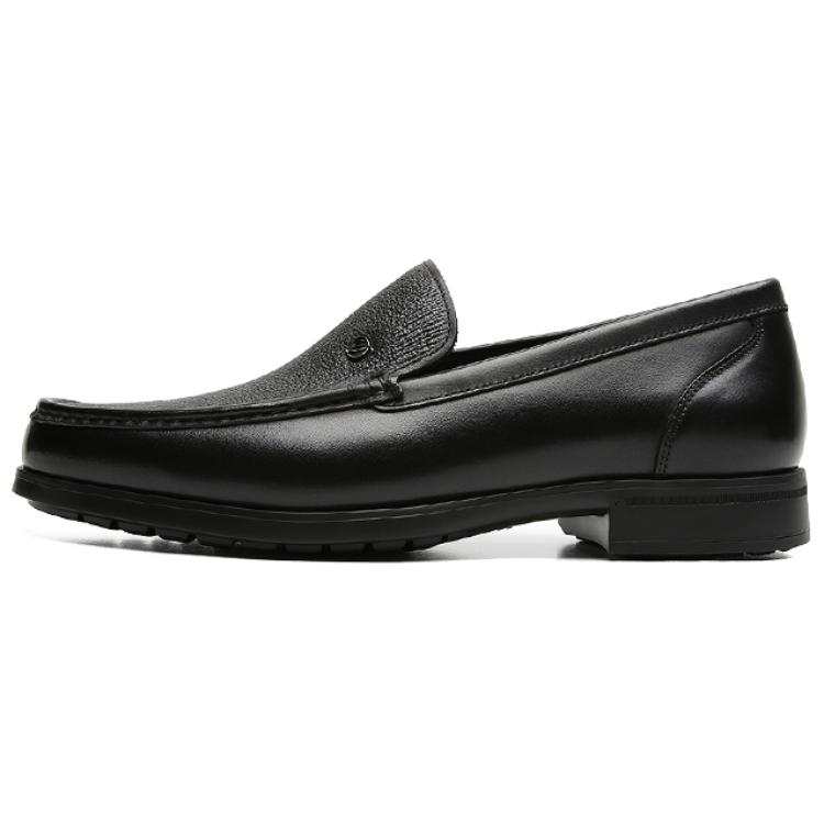 S.T.Dupont S. T.DUPONT Cow Leather Loafers Men's Black