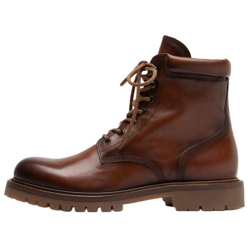Officine Creative Boss 2 Leather Ankle Boots 3.5cm Men's Umber