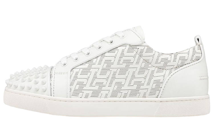 Christian Louboutin CL LUBOTING Louis Junior 1.0 Leather Low top Skateboard Shoes Men's White