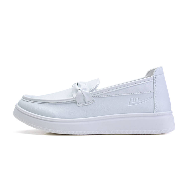Warrior Loafers 4cm Women's Minimalist Style White