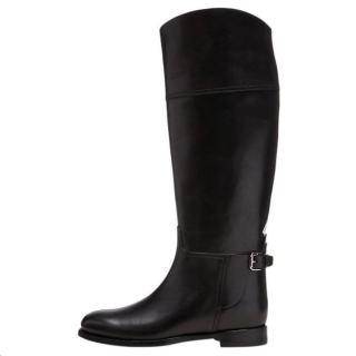 Ralph Lauren Collection Sallen Leather Knee high Boots Women's Black