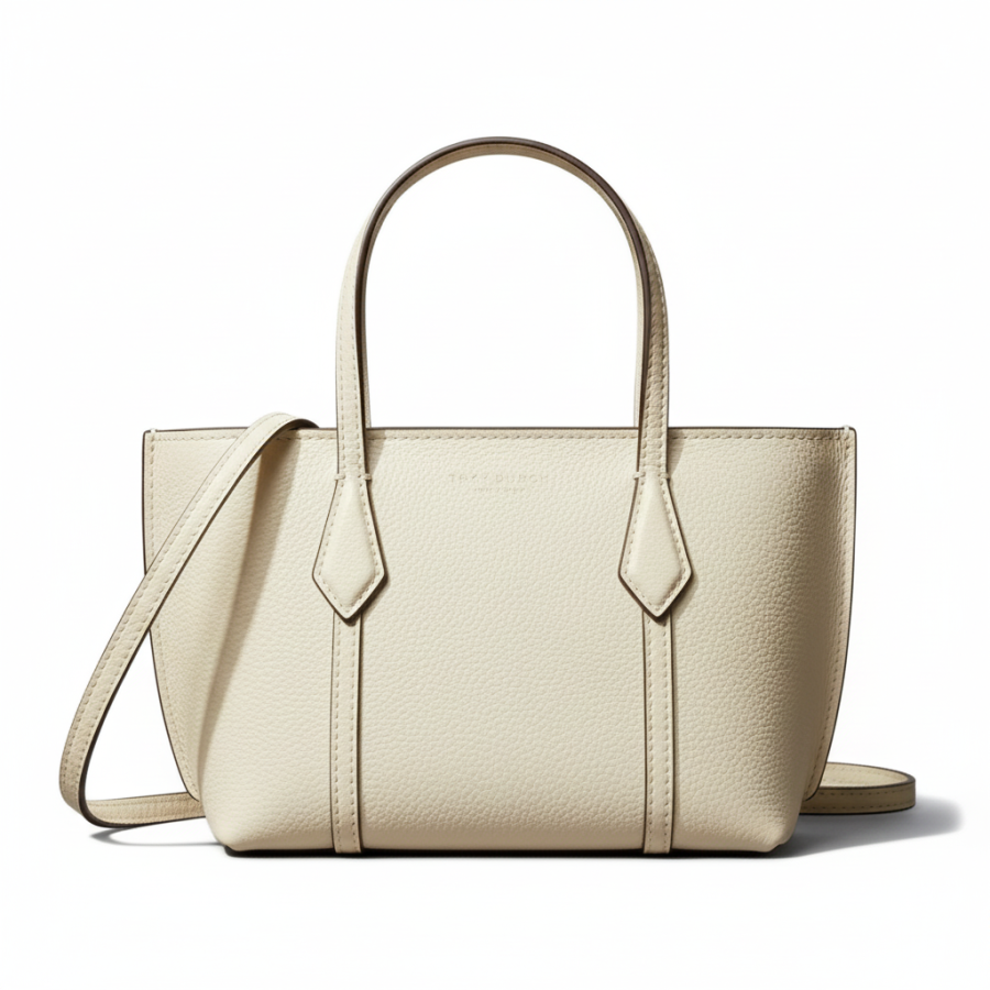 TORY BURCH Perry Leather Handbag Mini Women's Ecru