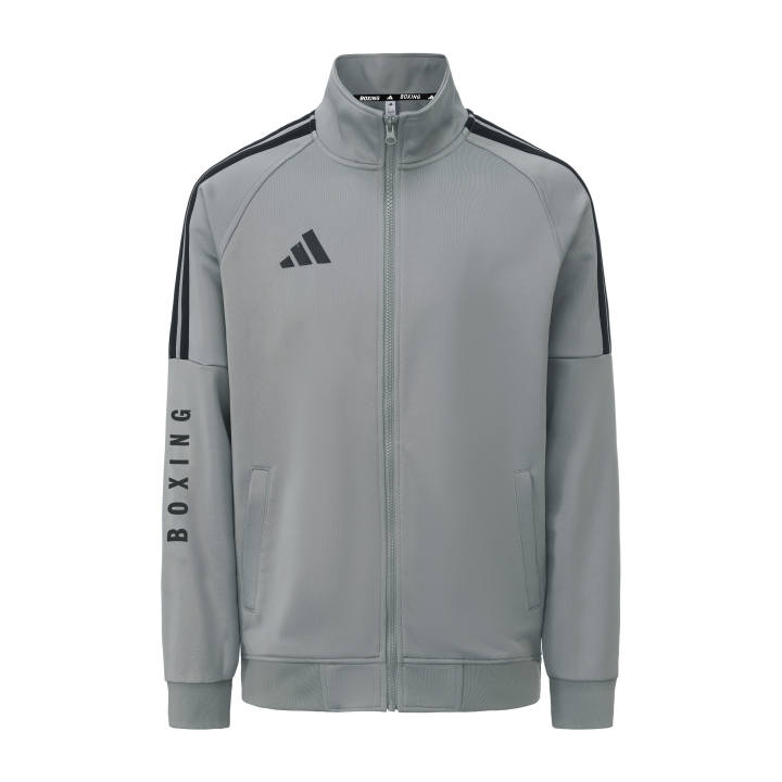Adidas Adidas Jackets Unisex Dark Gray With Black Print Stripes Stand Collar Moderate Other