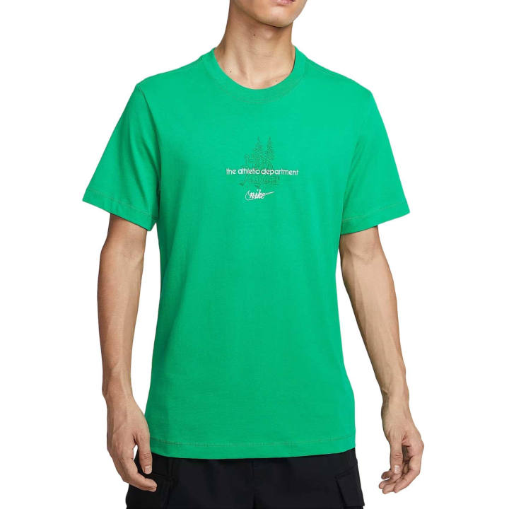 Nike Nike Sportswear Club T Shirts Men's Stadium Green Crew Neck Moderate