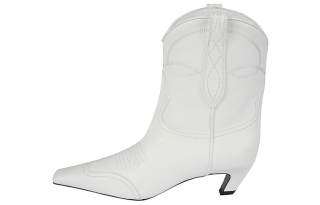 KHAITE Leather Ankle Boots Women's White
