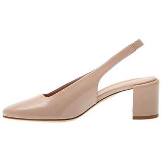 HALMANERA Patent Leather Chunky Heel High Heels 5CM Women's Pink