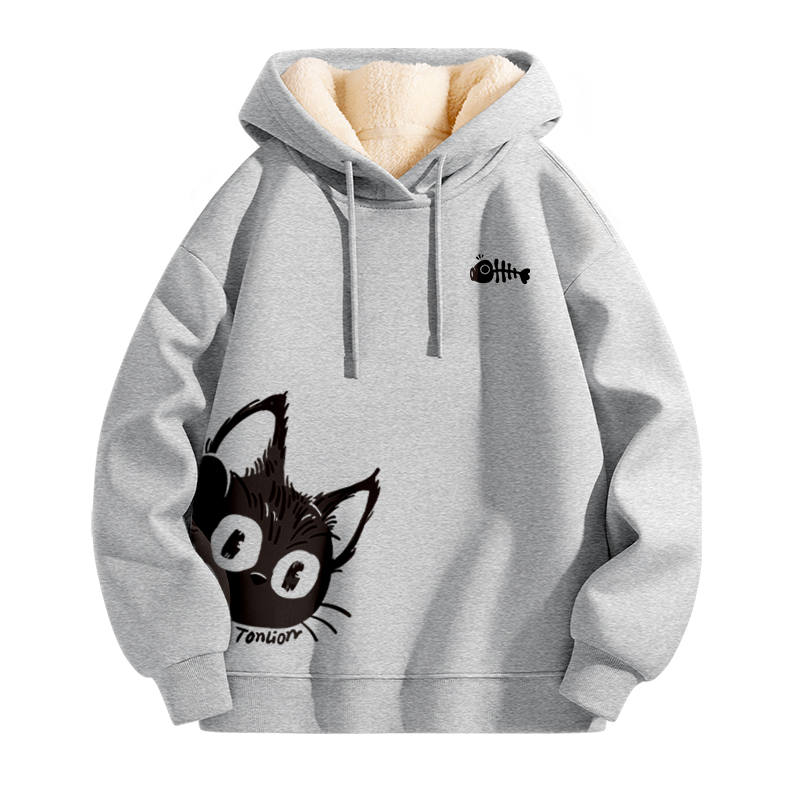 Tonlion Sweatshirts Unisex Hooded Thickened Heavyweight
