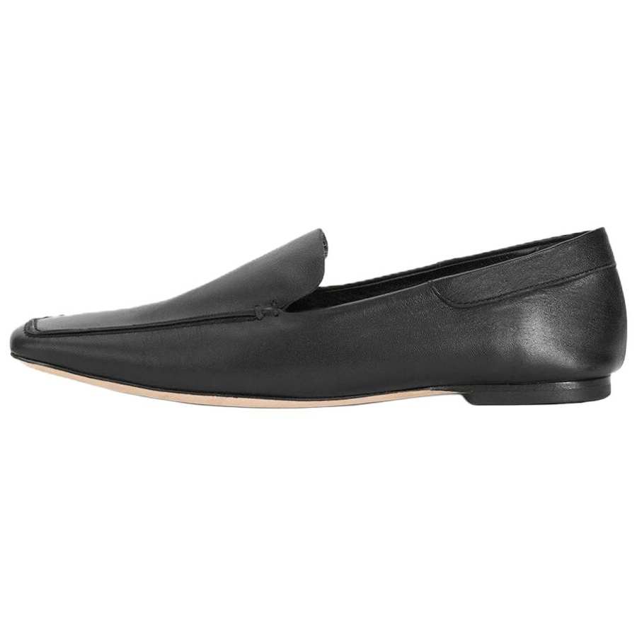 Staud Becks Leather Loafers Women's Black