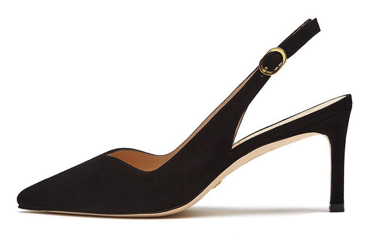 Stuart Weitzman Stuart Weitzman/SW Suede Slim Heel High Heels 7cm Women's Black