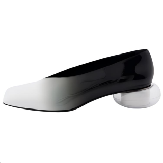 SHANG XIA Cow Leather Casual Shoes Women's Black·White