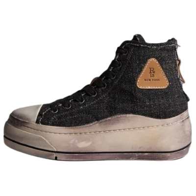 R13 Kurt High top Canvas Shoes Women's Dark Gray
