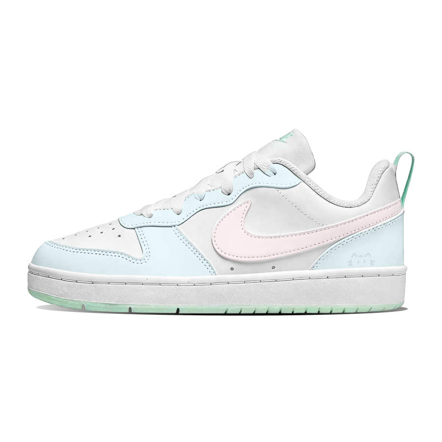 Nike Nike Court Borough Peach Soda Lightweight Anti Slip Low top Skateboard Shoes Women's Cyan