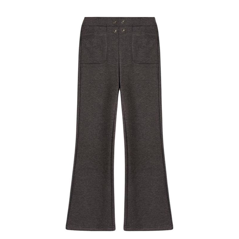 Hodo Casual Pants Women's Thickened And Fleece Lined Bootcut Pants