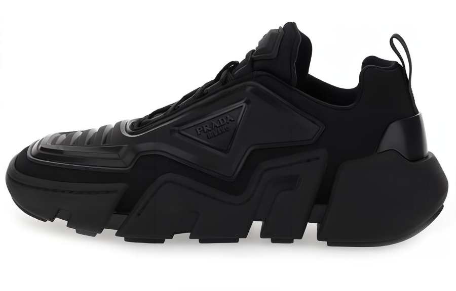 PRADA PRADA Techno Stretch Low top Casual Shoes Men's Black