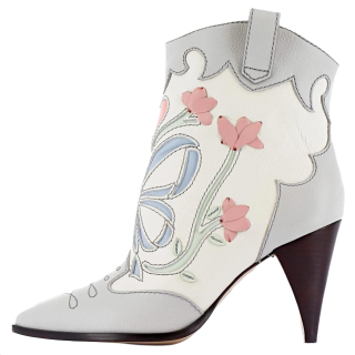 Sophia Webster Shelby Leather Ankle Boots 8.5cm Women's White