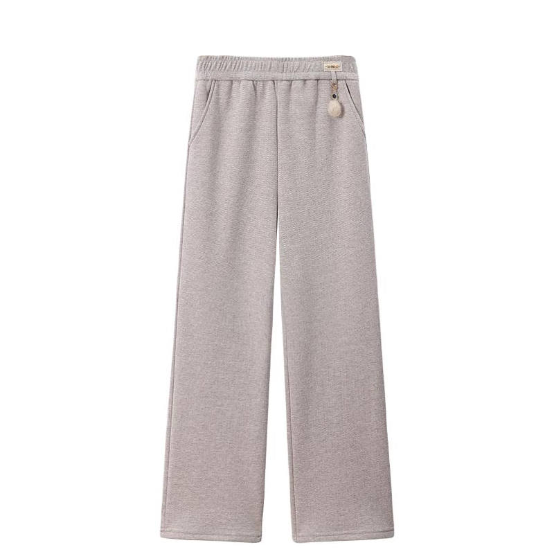 Hodo Casual Pants Women's Thickened And Fleece Lined Straight Fit Pants