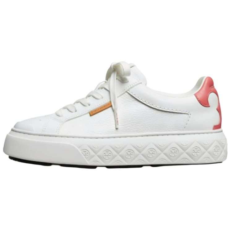 TORY BURCH Ladybug Leather Low top Skateboard Shoes Women's White