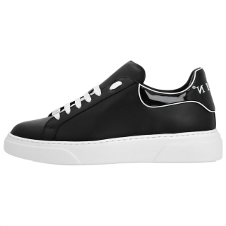 PHILIPP PLEIN Leather Low top Casual Shoes Unisex Black