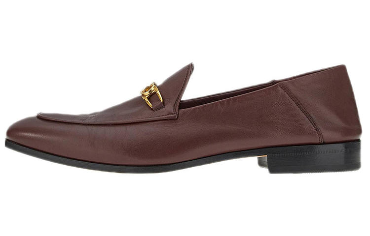 FERRAGAMO Gancini Sheepskin Men's Casual Shoes Men's Brown
