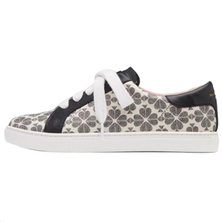 Kate Spade Erin Cow Split Leather Low top Skateboard Shoes Women's Black White