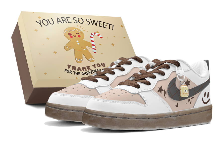 Nike Nike Court Borough Couple's, Star Coffee Toast, Vintage Distressed Low top Casual Skate Shoes Women's Brown