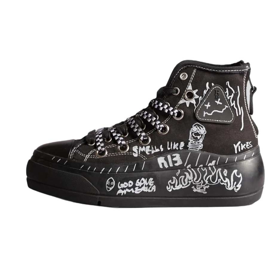 R13 Canvas High top Casual Shoes Women's Black