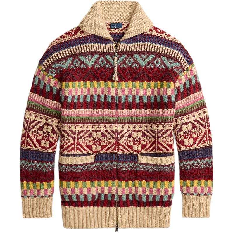 Polo Ralph Lauren Sweater Loose Fit Women's Brick Red Multicolor