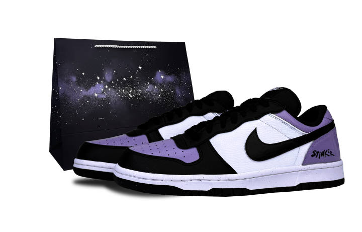 Nike Nike Big Abrasion Resistant Low top Skateboard Shoes Men's Purple Black