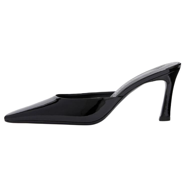 The Attico Closed Toe Slippers 7.5cm Women's Black