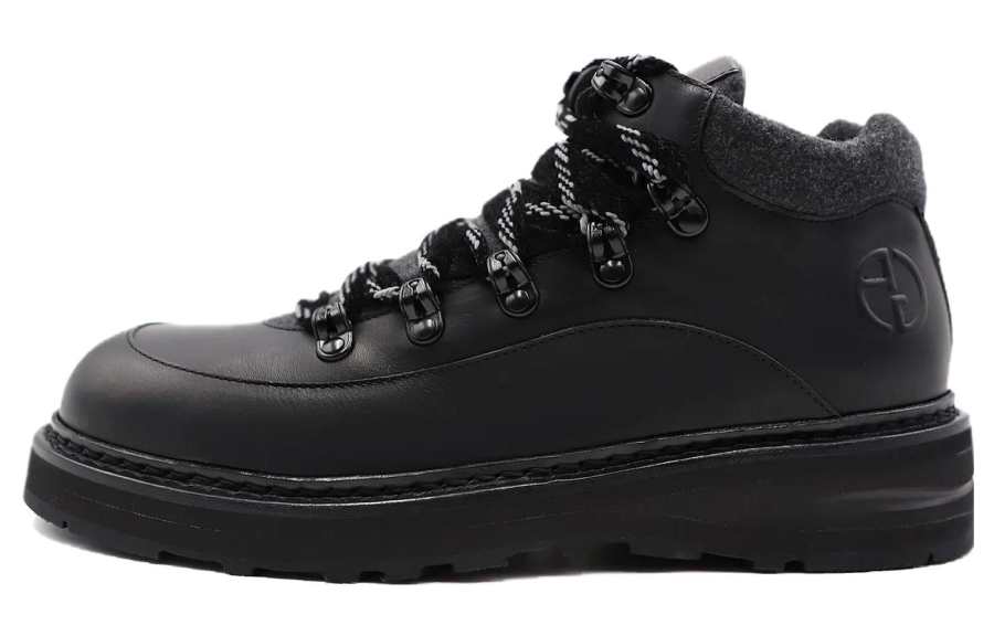 GIORGIO ARMANI ARMANI Leather Casual Shoes Men's Black