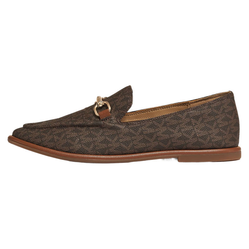 MICHAEL KORS Carson Sheepskin Casual Shoes Women's Dark Brown