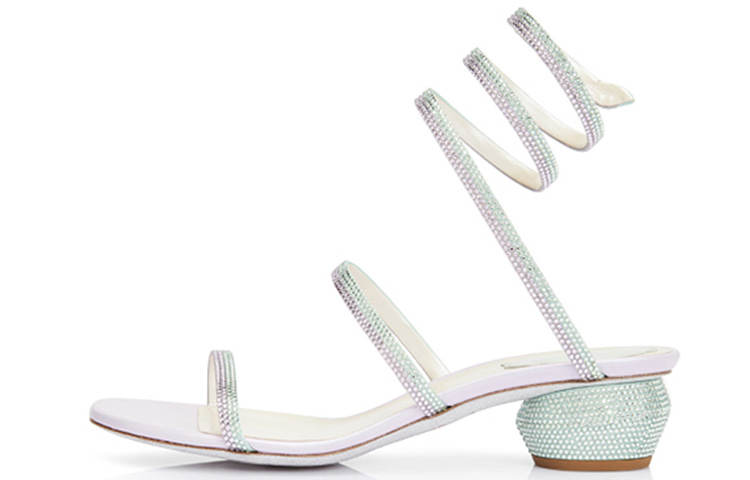 RENE CAOVILLA Cleo One Strap Sandals Women's Purple Lilac