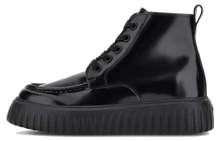 HOGAN HOGAN H Stripes Leather Ankle Boots Men's Black