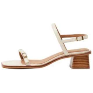 FLATTERED Leather One Strap Sandals 4.7CM Women's Beige