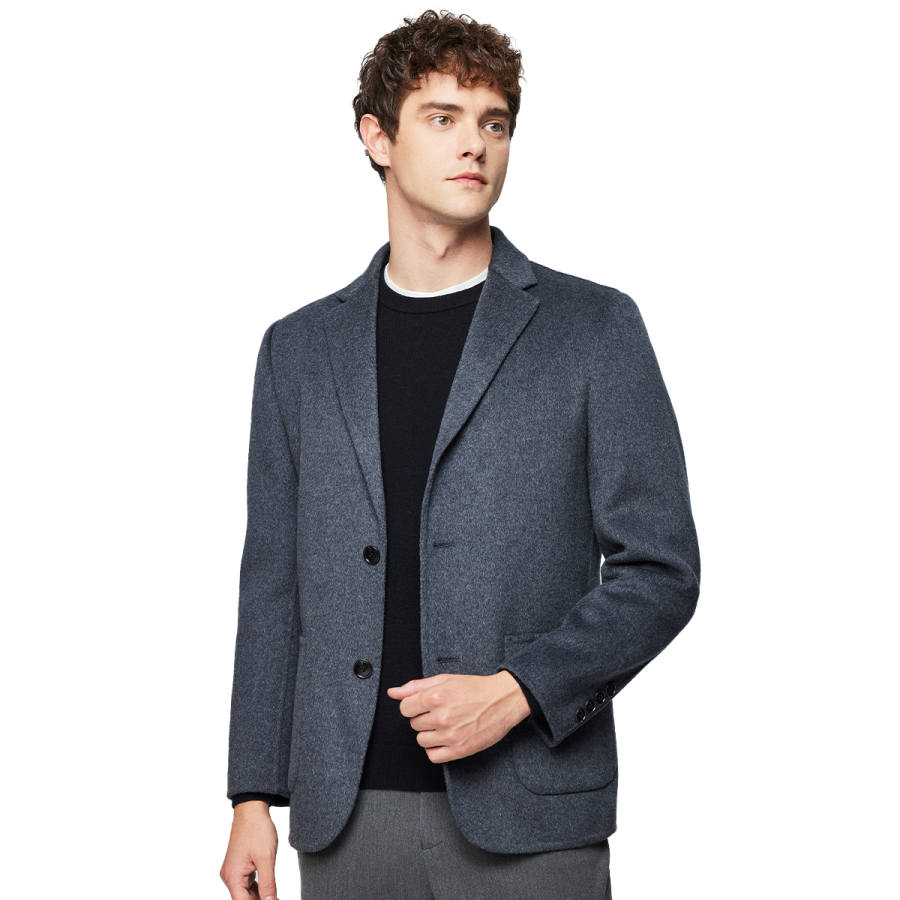 Hodo Hodo Coats Men's Suit Collar Thickened