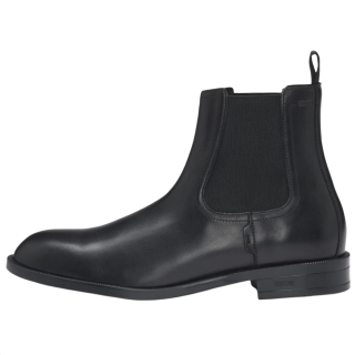 HUGO BOSS Cow Leather Short Chelsea Boots Men's Black