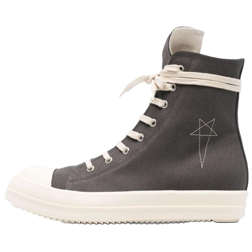 Rick Owens DRKSHDW High top Canvas Shoes Men's Gray
