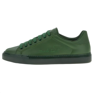 Roberto Cavalli Cow Leather Low top Skateboard Shoes Men's Dark Green
