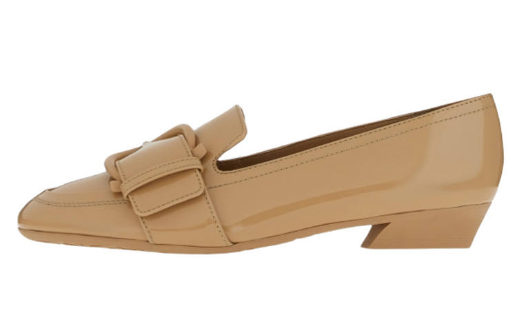 FERRAGAMO Gancini Leather Women's Casual Shoes Women's Brown