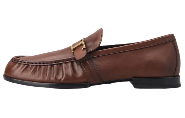 TOD'S Timeless Slip On Logo Plaque Loafers