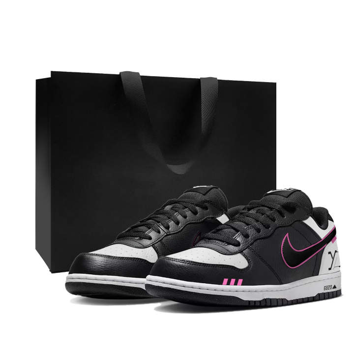 Nike Nike Big Thermal Cushioning Abrasion Resistant Low top Skateboard Shoes Unisex Black White Pink