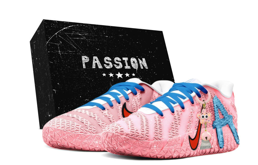 Nike Nike Ja Morant 3 Starfish Abrasion Resistant Low top Basketball Shoes Unisex Pink Blue