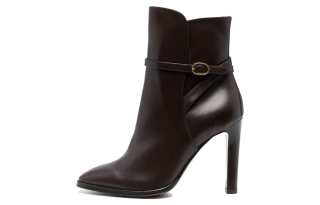Ralph Lauren Collection Leather Knee high Boots Women's Black